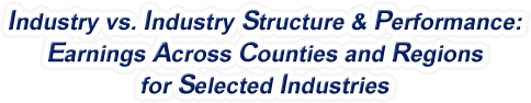 Nebraska - Industry vs. Industry Structure & Performance: Earnings Across Counties and Regions for Selected Industries